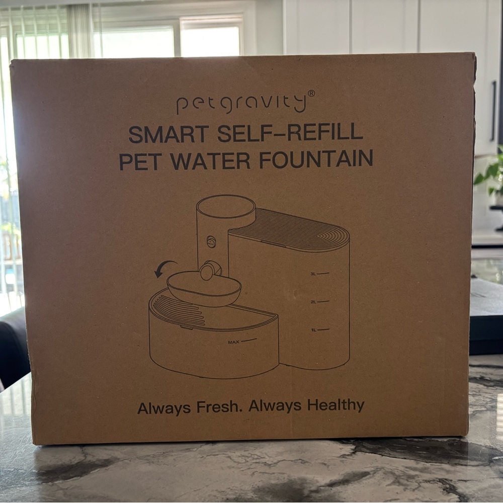 Automatic Pet Water Fountain Dispenser - White & Gray - Picture 10 of 10